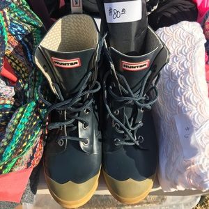 Women’s Hunter Brixen Combat Boots - Size 8